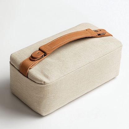 Metlo Toiletry Bag - 100% Natural Sustainable Linen - Professional Grade Fiber Integrity - Personal Care Organizer - Heritage Series