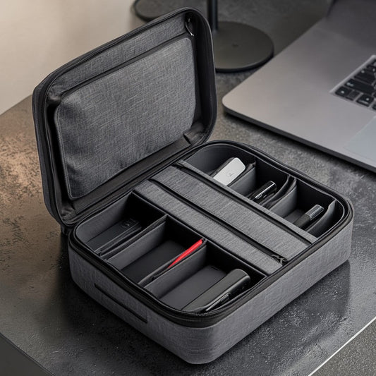 Metlo Tech Bag - High-Density Ballistic Nylon - Professional Grade Electronic Organizer - Water Resistant Structural Padding - Charcoal Grey
